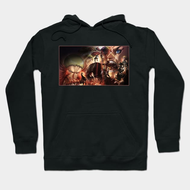 Attack On Titan Hoodie by Qasim